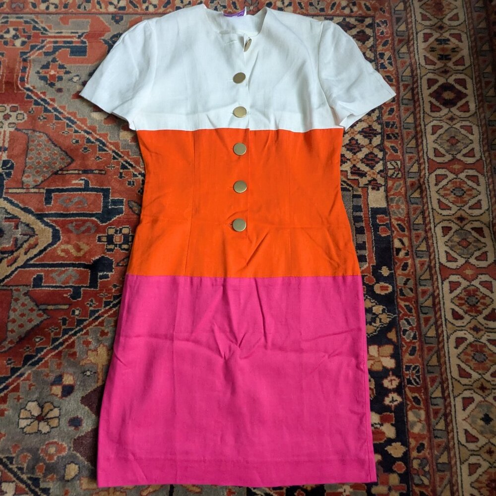 Vintage 60's colorblock dress